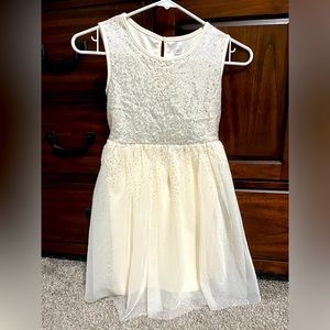 Like New! Wonder Nation girls dress sz M 7/8 cream colored